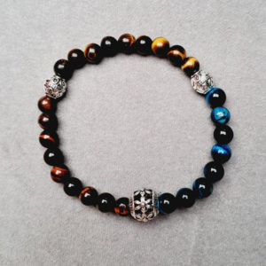 Bracelet oeil de tigre,  taureau et de faucon (qualité AA) - 6 mm
