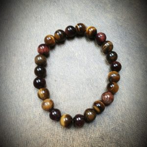 Bracelet oeil de tigre, oeil de taureau (qualité A) - 8 mm
