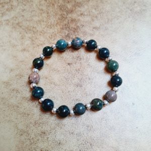 Bracelet, pierres jaspe dragon (8mm), de qualité AA, perles décoratives