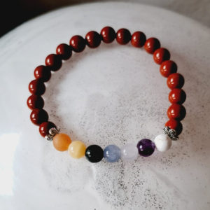 Bracelet de pierres jaspe rouge