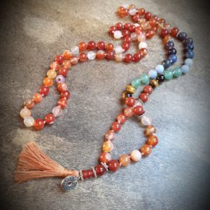 Collier mala - chakra - svadisthana (chakra sacré - 2) - 8 mm