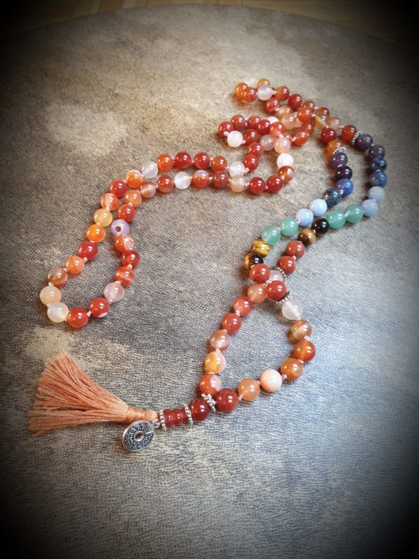 Collier mala - chakra - svadisthana (chakra sacré - 2) - 8 mm